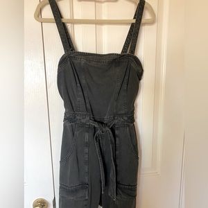 Free people black denim jumpsuit